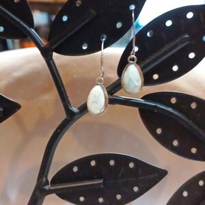 Sterling Silver 100 % 925 Lorimar Tear Drip‎ Dangle Earrings